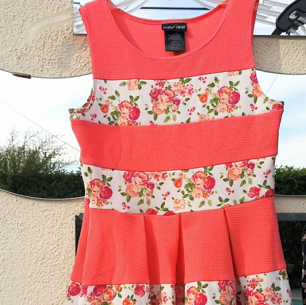Girls ·Sz·12·~ Beautiful Sunset Orange Dress